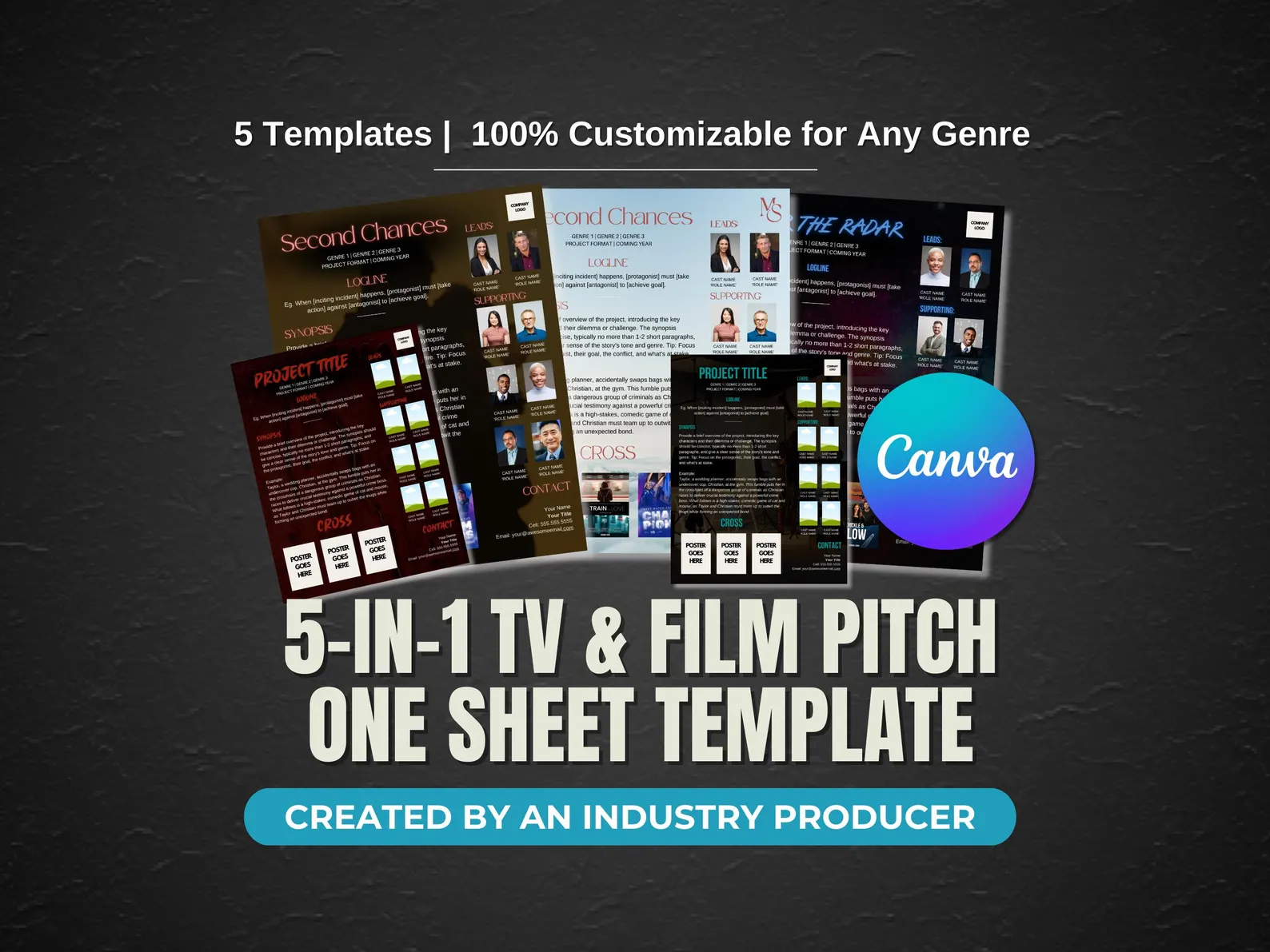 5-in-1 One Sheet Template preview