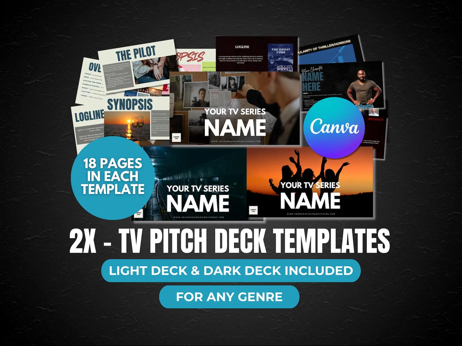 TV Pitch Deck Template preview